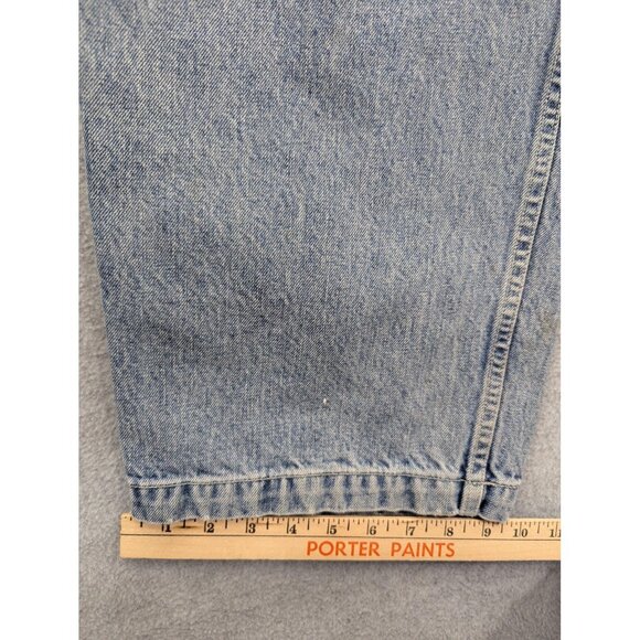 Vintage Abercrombie & Fitch Jeans Mens 38R Blue Denim Carpenter Workwear USA 90s - Picture 6 of 13